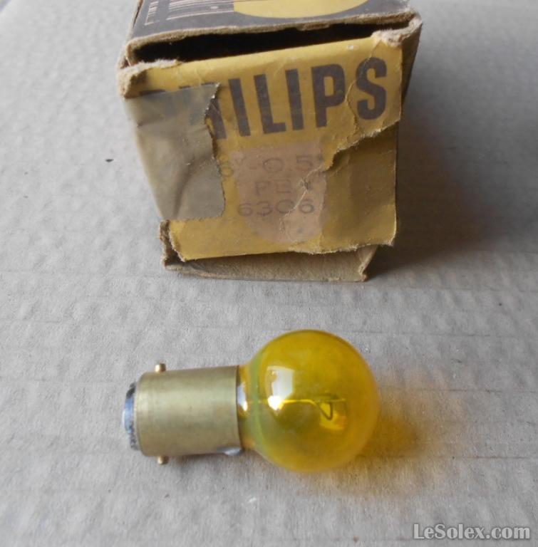 ampoule 6v 0.5 jaune BA15d