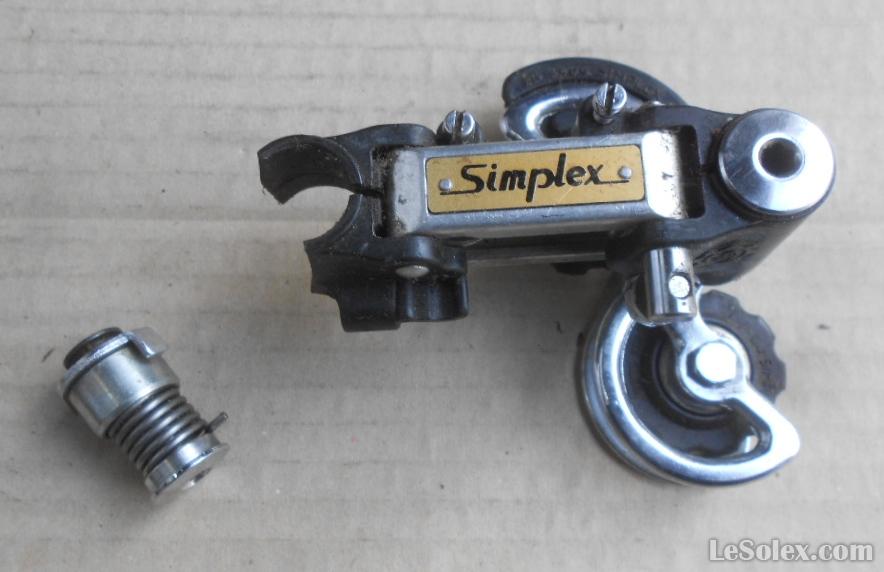 Dérailleur vélo ancien simplex cassé