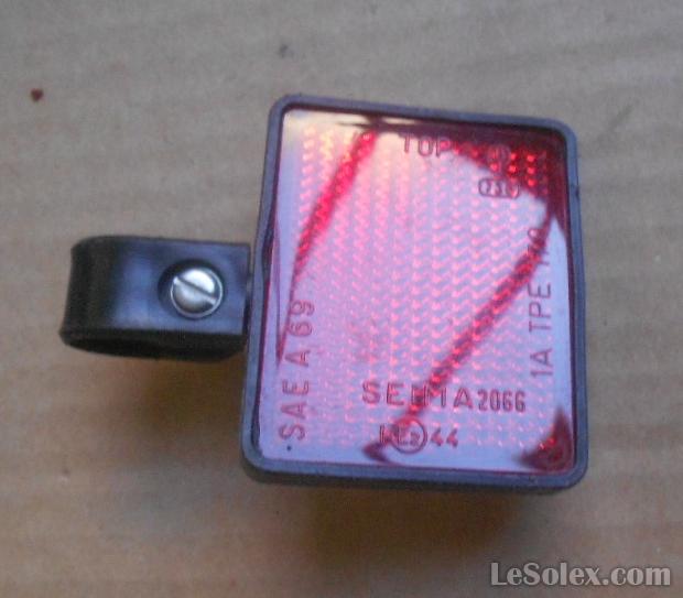 Catadioptre velo plastique noir