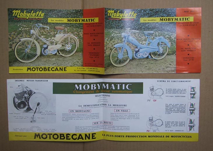 publicit&eacute; motobecane mobylette mobymatic mai 1957