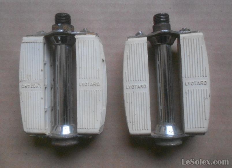 Paire pedale lyotard velo adulte ancien blanche occasion
