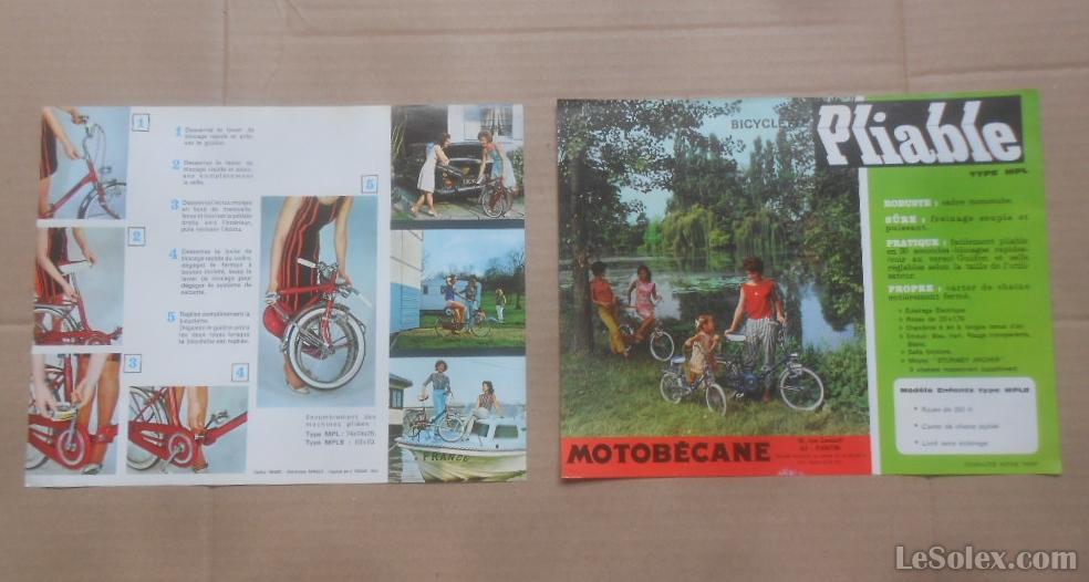 Publicité motobecane velo enfant pliable