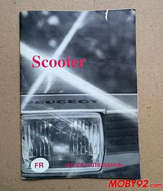 livret notice d'utilisation scooter peugeot SC SX