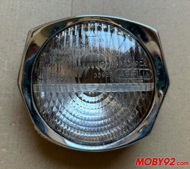 Optique phare aprilia flandria neuf chrome ecaill&eacute;