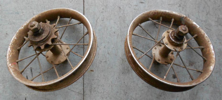 roue velo ancien 15 cm