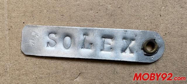 etiquette solex en aluminium