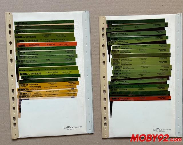 lot 75 microfiches motobecane MBK 1993 &agrave; 2004