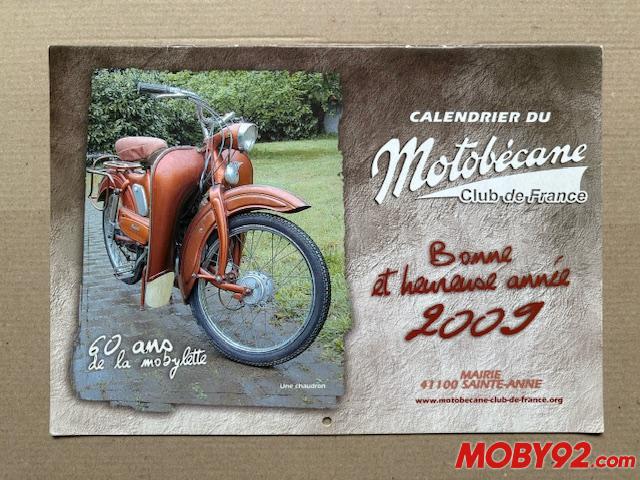 calendrier du motobecane club de france 2009
