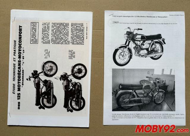 lot 2 doc motobecane 125 LT
