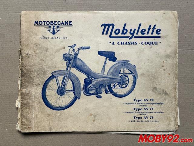 Catalogue pieces d&eacute;tach&eacute;es motobecane av75 77 78