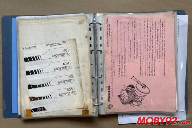 lot de doc motobecane classeur notes techniques