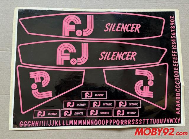 Planche autocollant FJ silencer rose 51