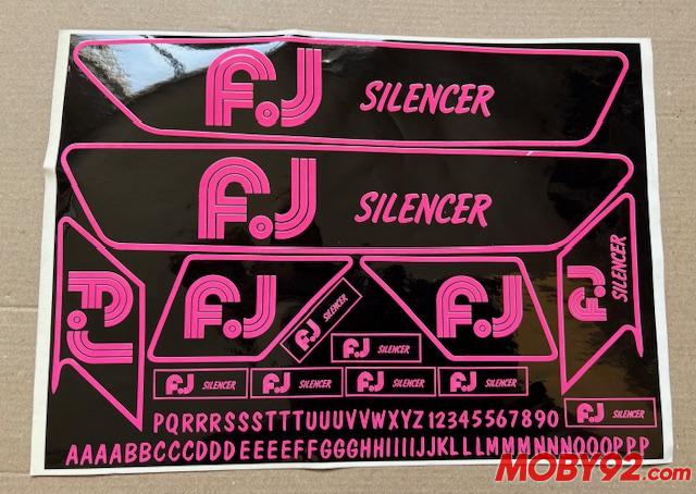 Planche autocollant FJ silencer rose 103