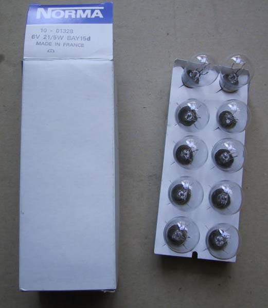 ampoule neuve BAY15d 6V 21-5W Norma