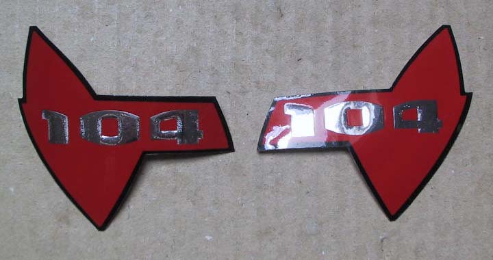 autocollant origine reservoir logo peugeot 104