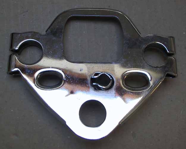 plaque fourche 103 grise metal
