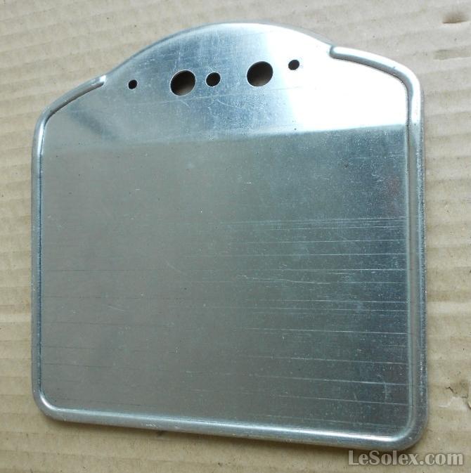Plaque immatriculation moto ancienne avec pli