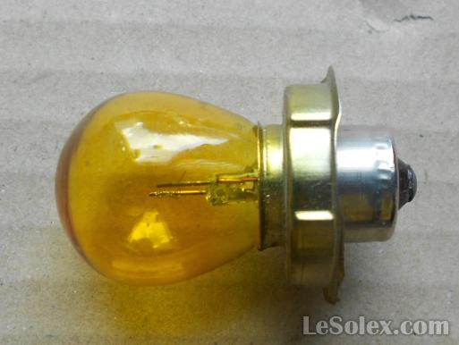 Ampoule 6V 15W a collerette jaune