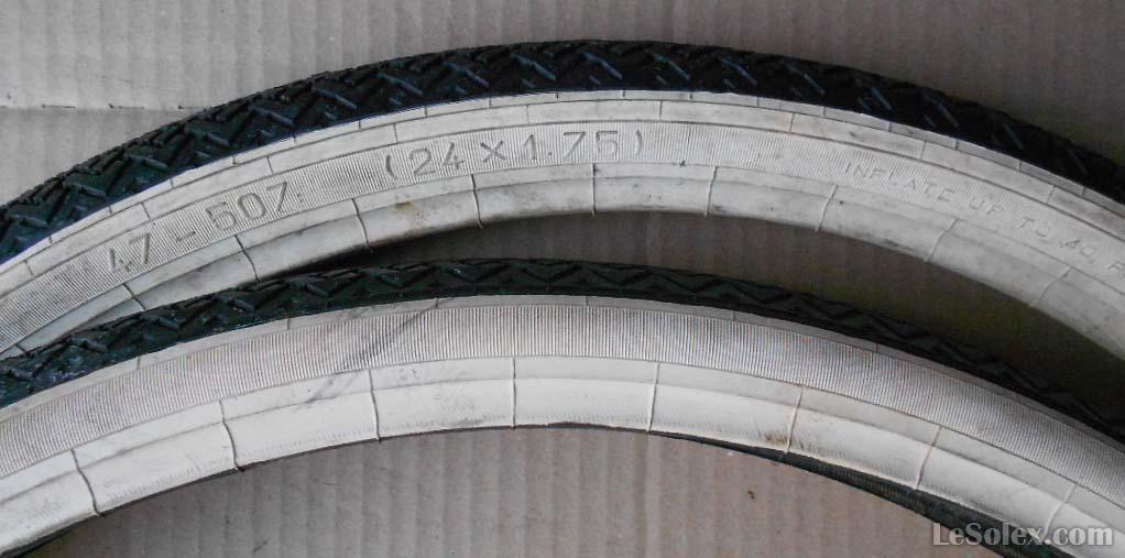 Pneu michelin 24x1.75 blanc et noir GT