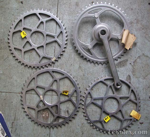 lot 4 pedalier velo BMX VTT velo ancien motobecane
