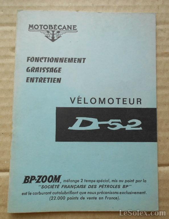 notice entretien  motobecane D52