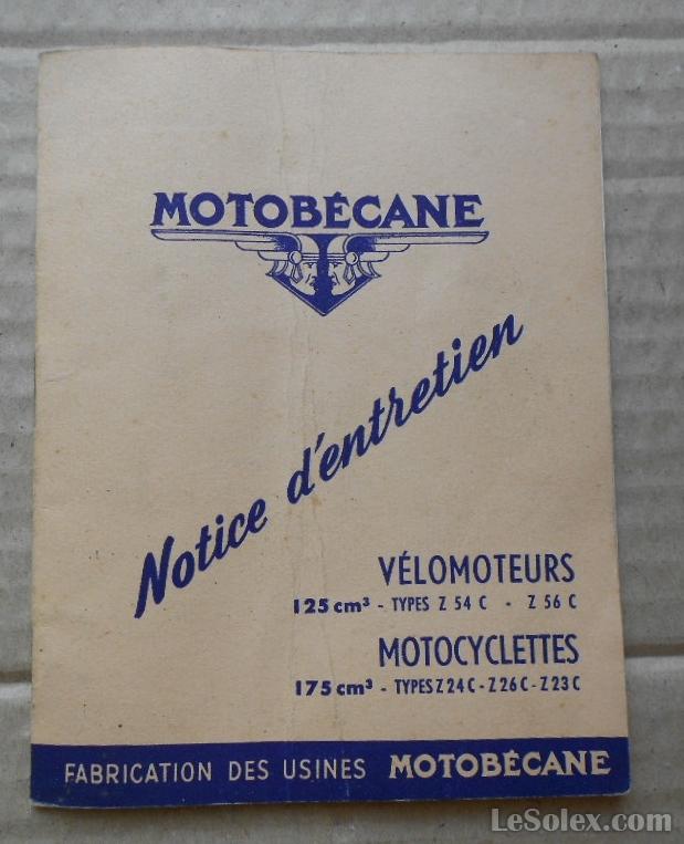 Notice entretien motobecane moto ancienne 4 temps 125  175