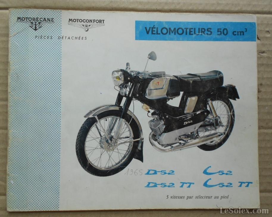 Catalogue pieces détachées motobecane D52  D52TT