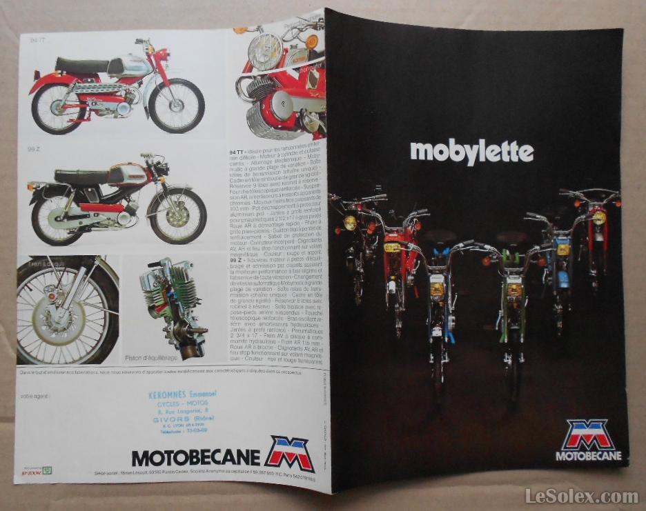 Pub mobylette gamme des ann&eacute;es 70