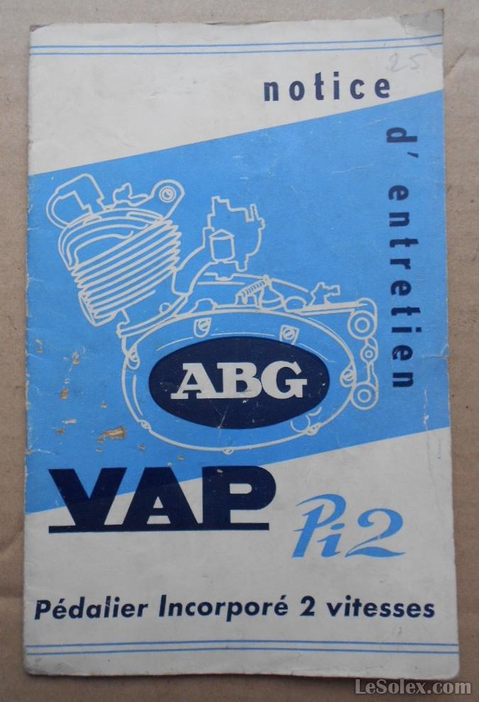 Notice livret entretien moteur vap Pi2