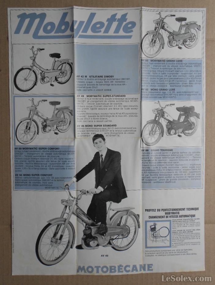 Pub motobecane mobylette début années 1970