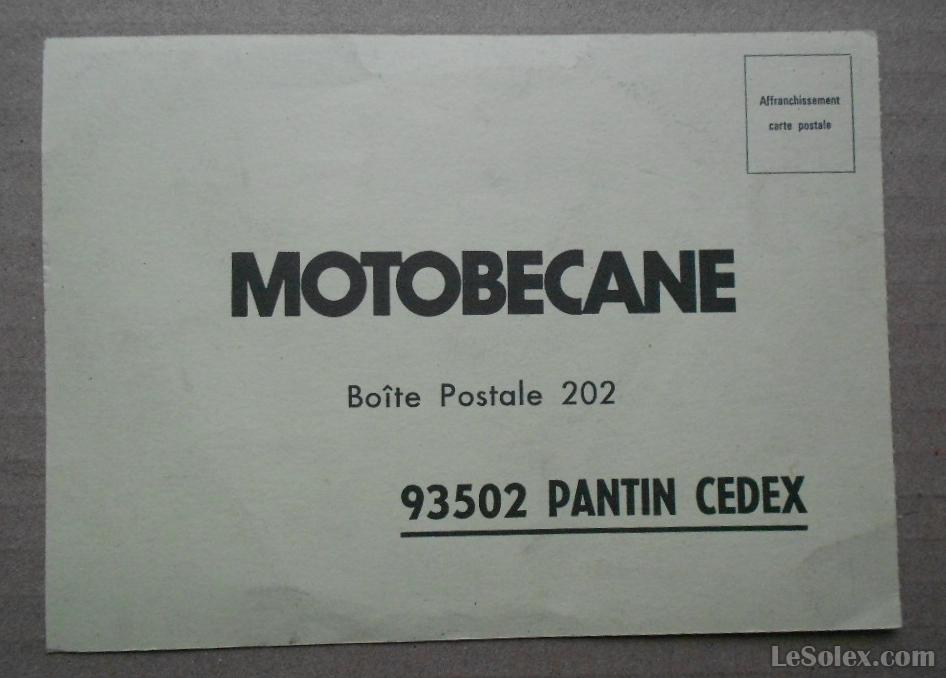 carte de garantie Motob&eacute;cane 88