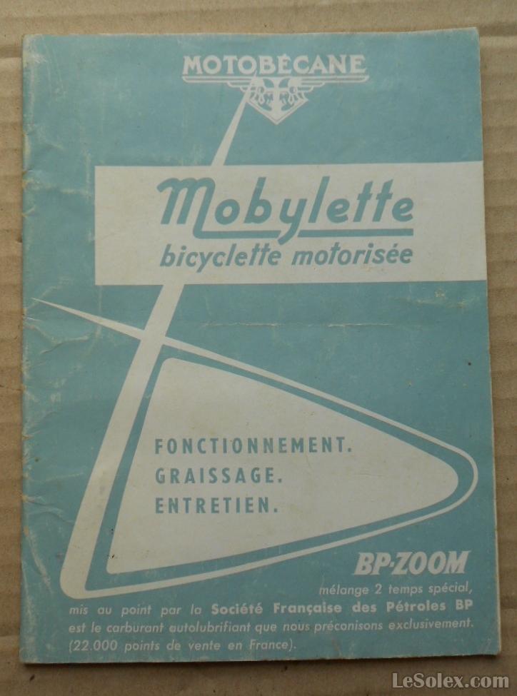 Notice livret entretien motobecane mobylette