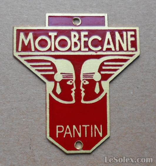 Logo mobylette motobecane tole laiton