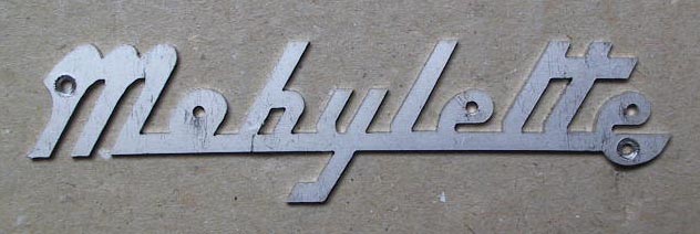 logo de carter pour mobylette en inox