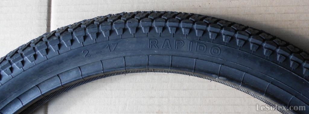 Pneu michelin rapido 2-17 fines craquelures