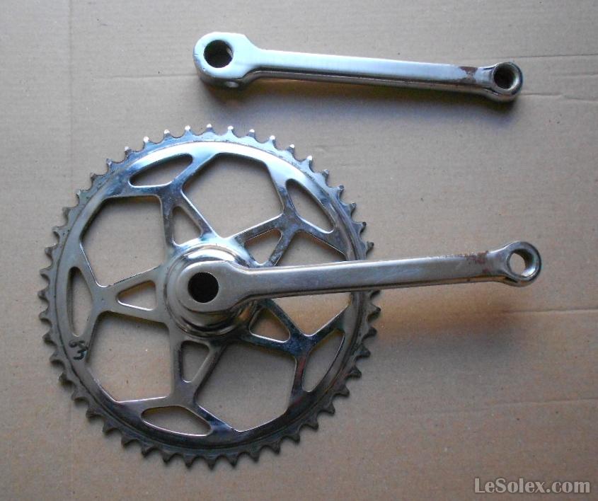 Pedalier 48 dents  vélo ancien peugeot NS 600 occasion