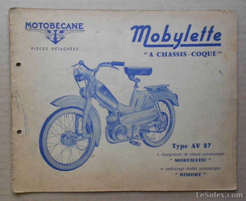 Catalogue pieces détachées motobecane av 87