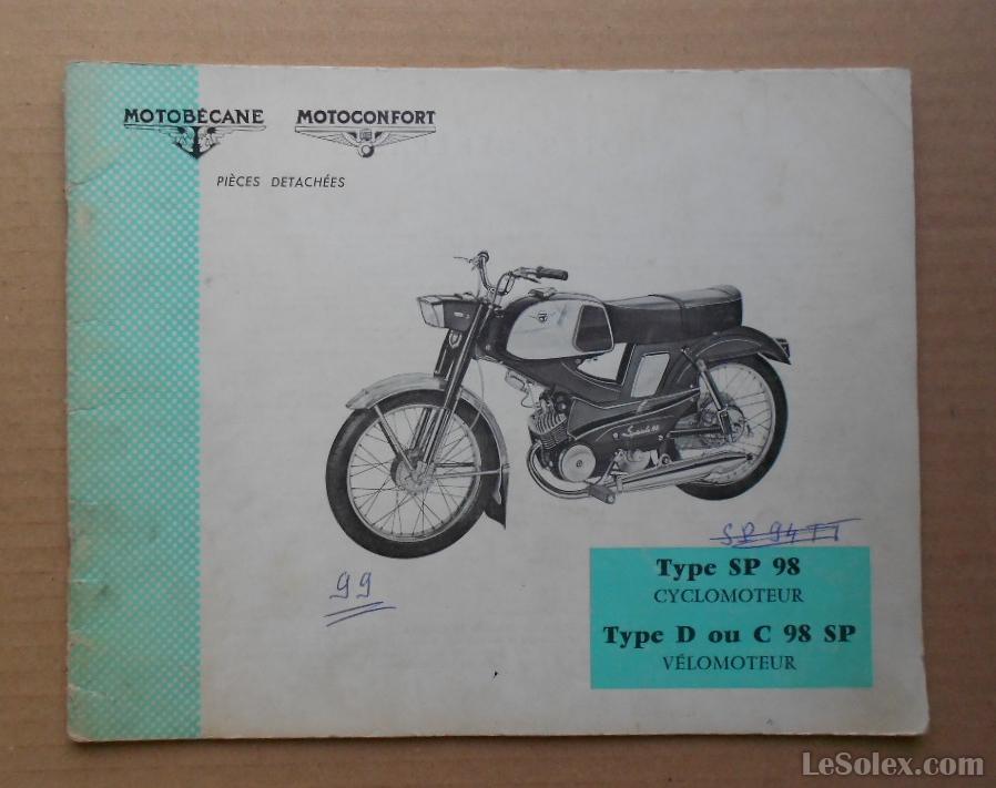 Catalogue pieces détachées motobecane sp98