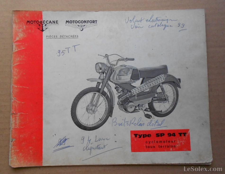 Catalogue pieces détachées motobecane sp94tt