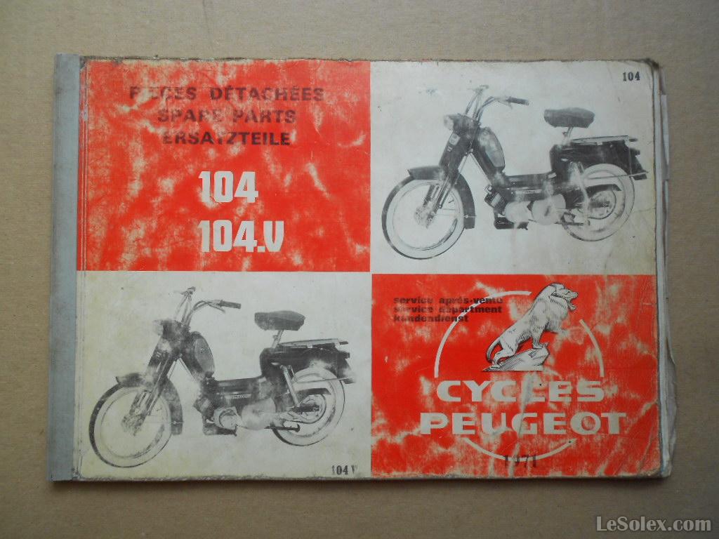 Catalogue pieces detachées peugeot 104 1971