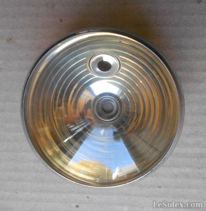 Optique phare velo ancien radios chromé 95 mm