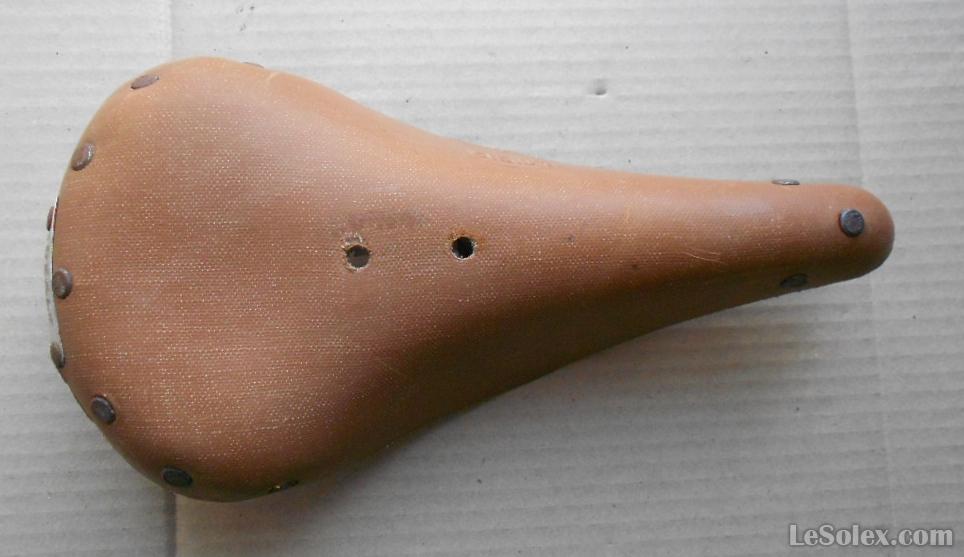 Selle velo ancien marron wolber ideale