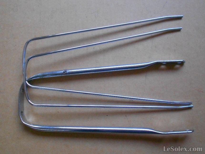 Lot arceau tringle garde boue chrom&eacute; motobecane 50