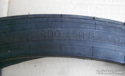 Pneu 600x50B michelin craquel&eacute;