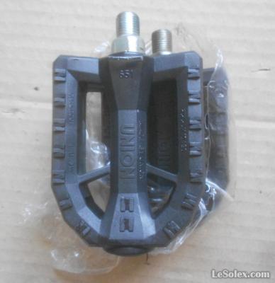 Pedale gauche union à catadioptre 14x125 - - Pièces detachées pour VéloSolex, Peugeot, Motobécane