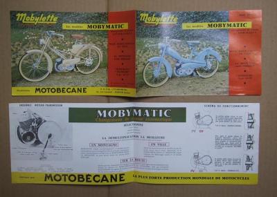 publicit&eacute; motobecane mobylette mobymatic mai 1957