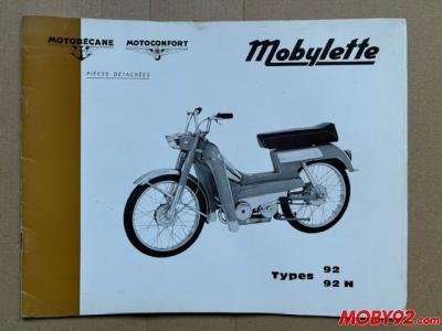 Motobecane Motoconfort Mobylette Type 92 92 N Catalogue