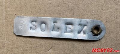 etiquette solex en aluminium