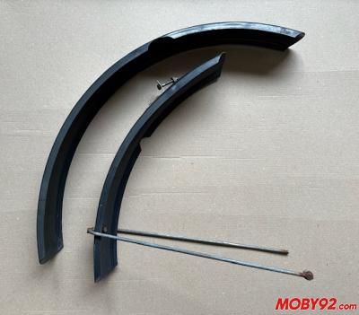Garde boue avant arri&egrave;re velo occasion plastique noir