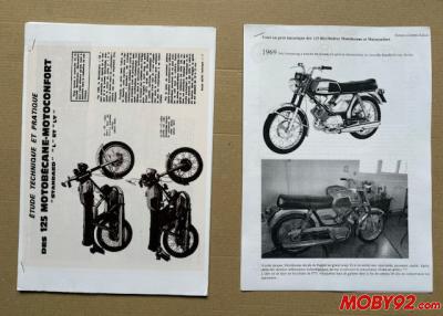 lot 2 doc motobecane 125 LT